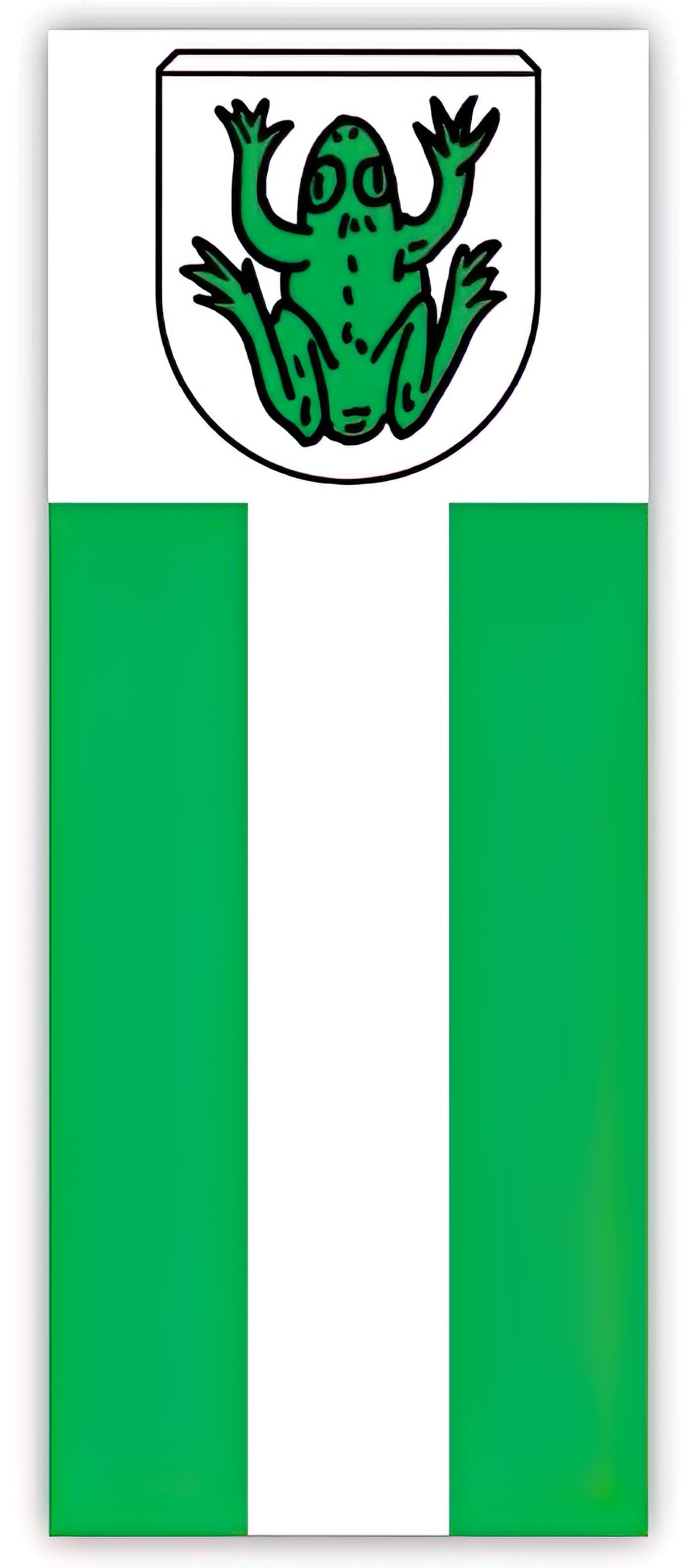 green white green flag, Pilsting, Dingolfing-Landau district of Bavaria, Germany