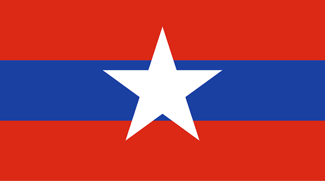 red blue red flag; Army Flag of Myanmar