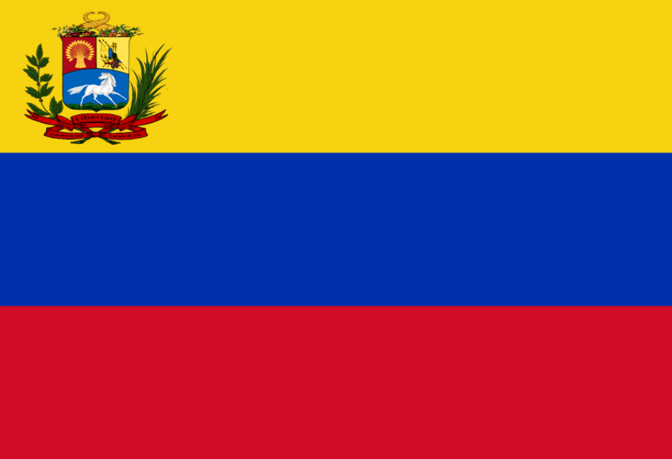 yellow-blue-red flags; state of Venezuela