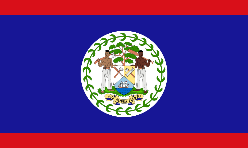 red blue red flag; flag of Belize