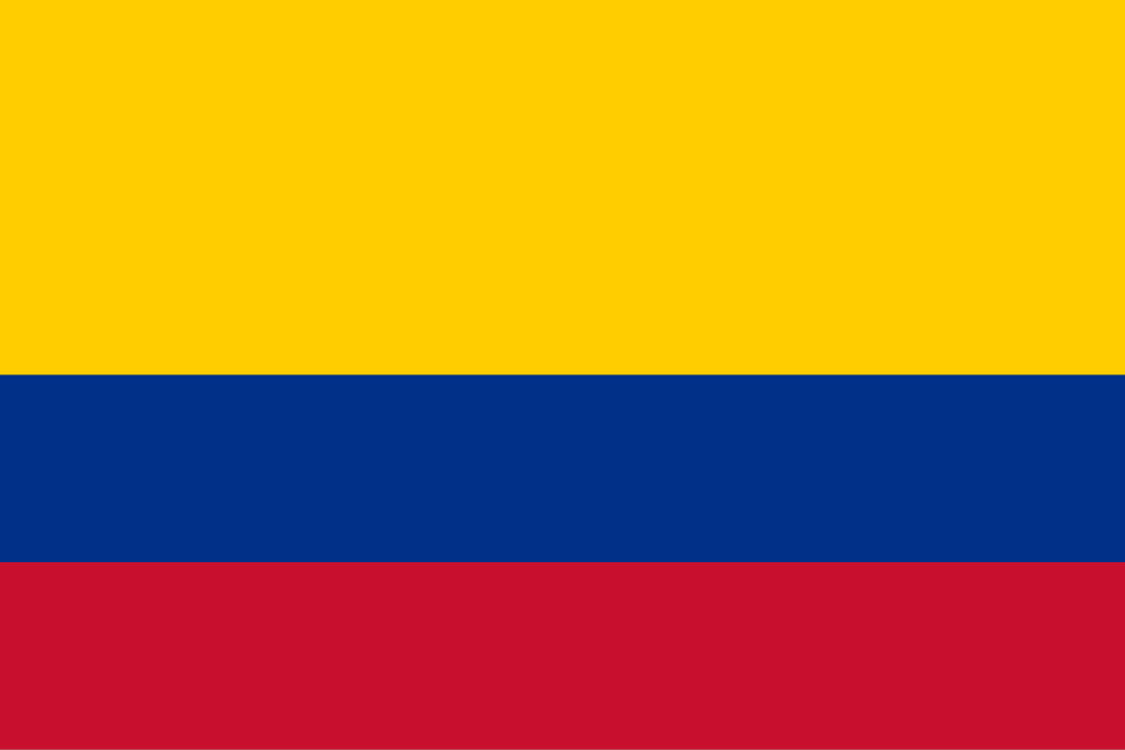 yellow-blue-red flags; Colombia
