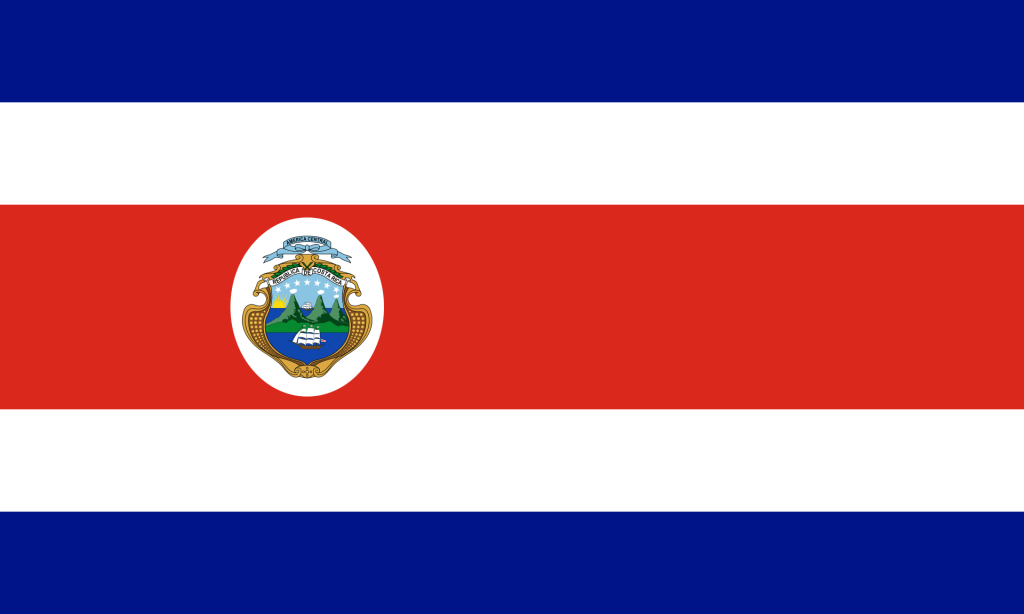 blue-white-blue flag; Costa Rica