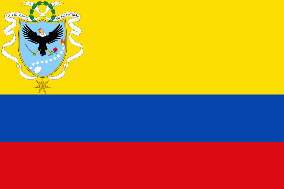 yellow-blue-red flags; gran colombia