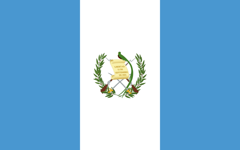 blue-white-blue flag; Guatemala