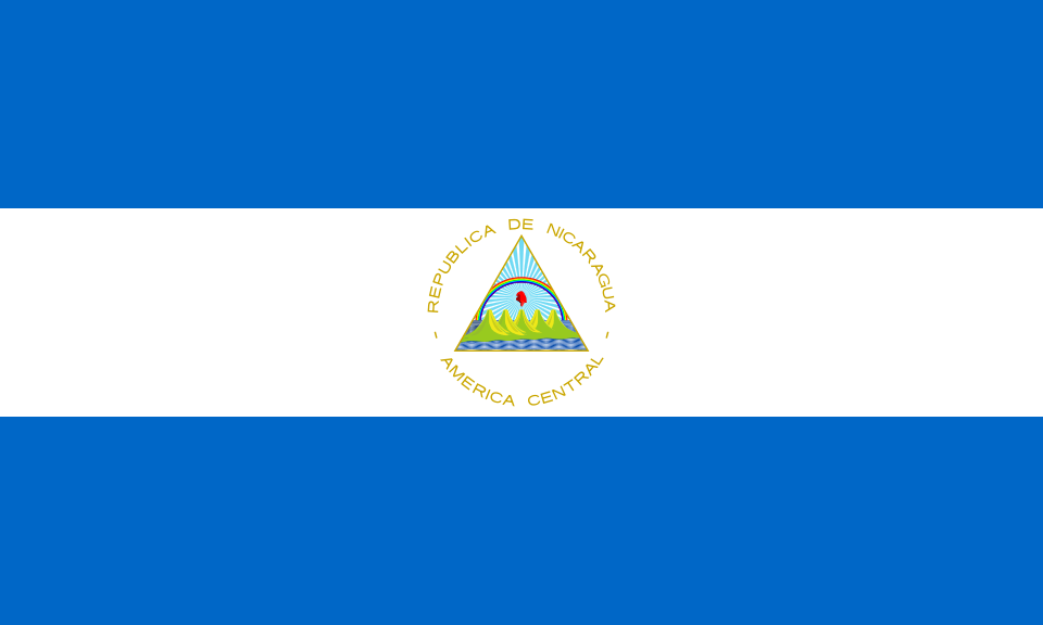 blue-white-blue flag; Nicaragua