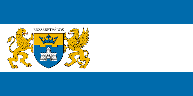 blue-white-blue flag; Erzsébetváros