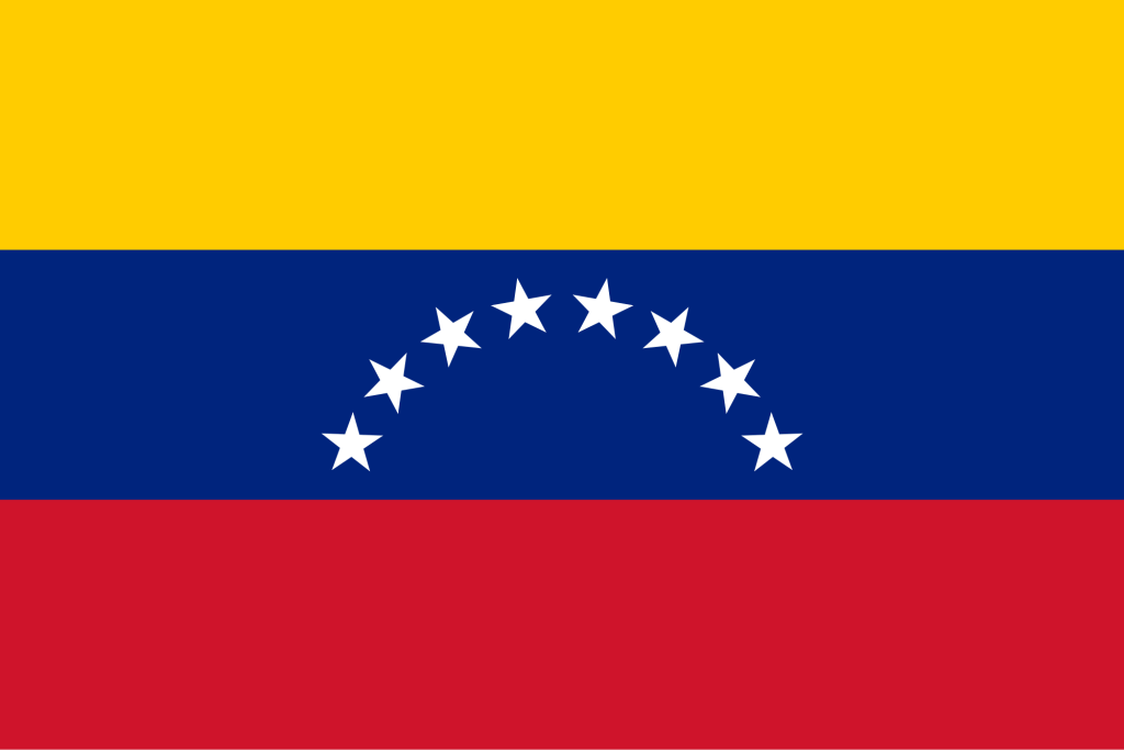 yellow-blue-red flags; Venezuela