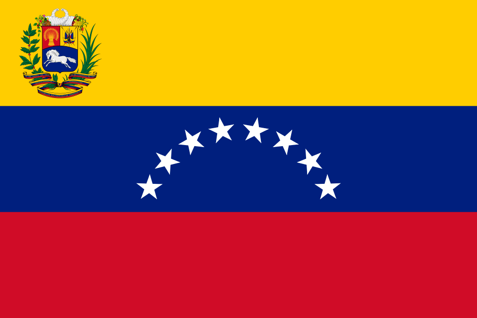 yellow-blue-red flags; Venezuela wr flag