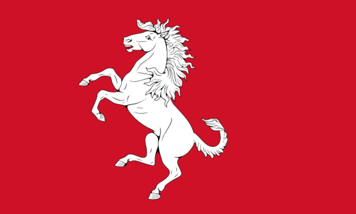 Flag of Kent, a county in England, United Kingdom 