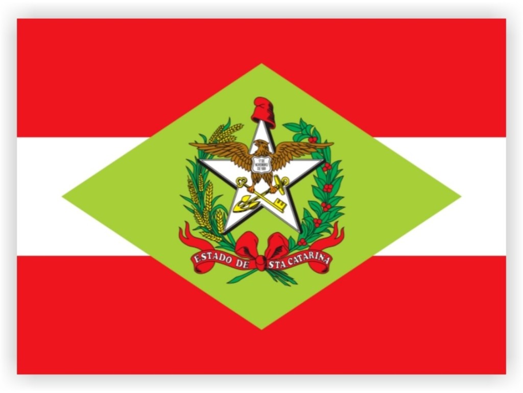 red-white-red flag; Santa Catarina, Brazil