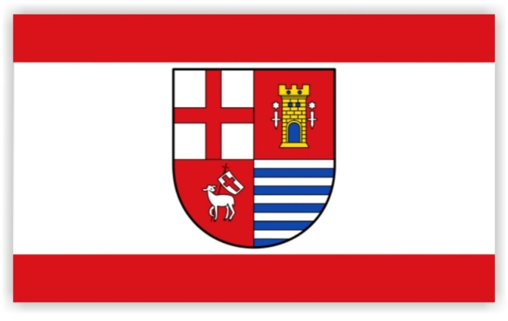 red-white-red flag; Rhineland-Palatinate, Germany