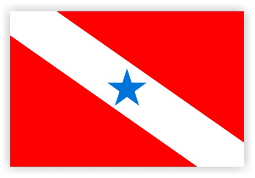 red-white-red flag; Para, Brazil