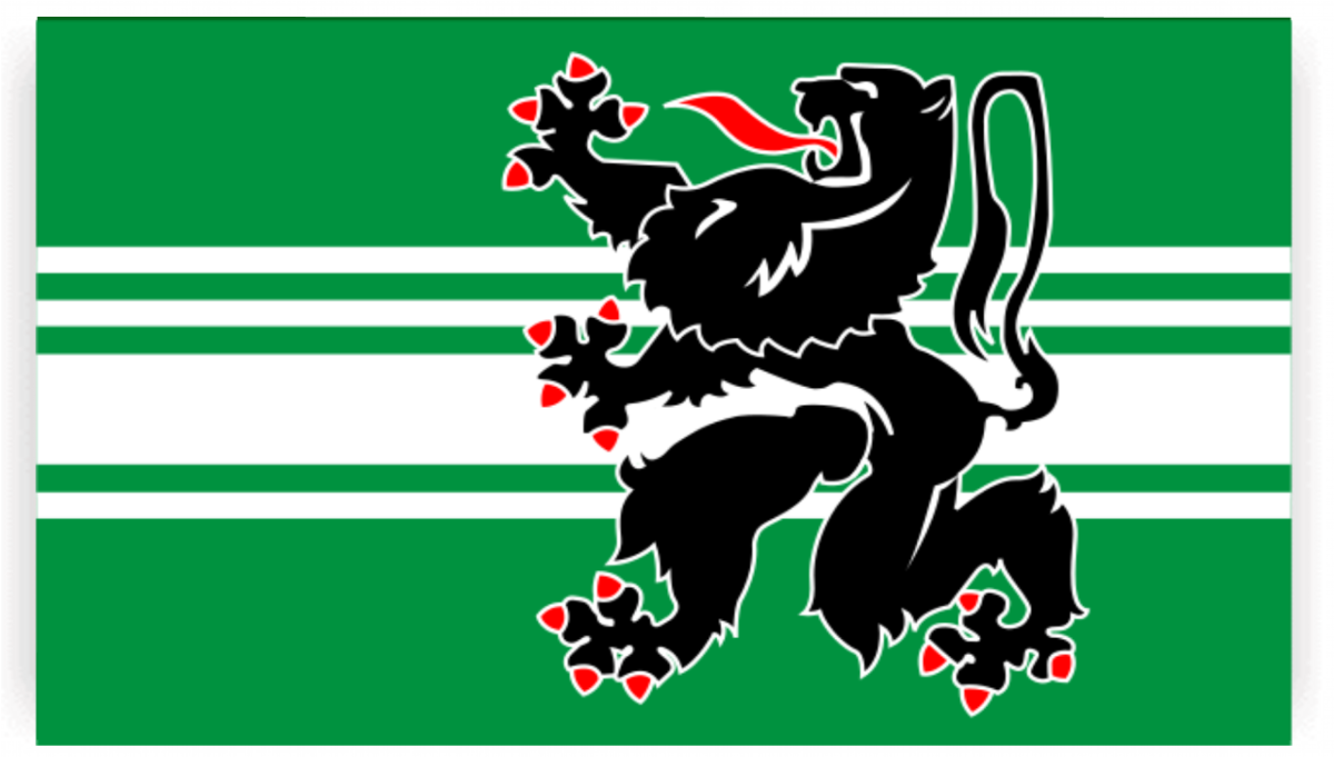 green white green flag, East Flanders Province, Belgium