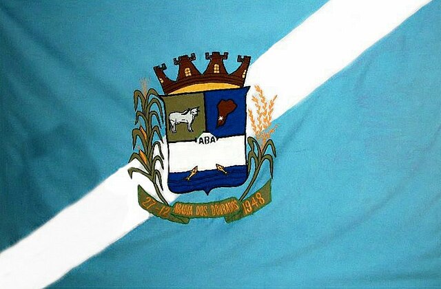 blue-white-blue flag; Abadia dos Dourados