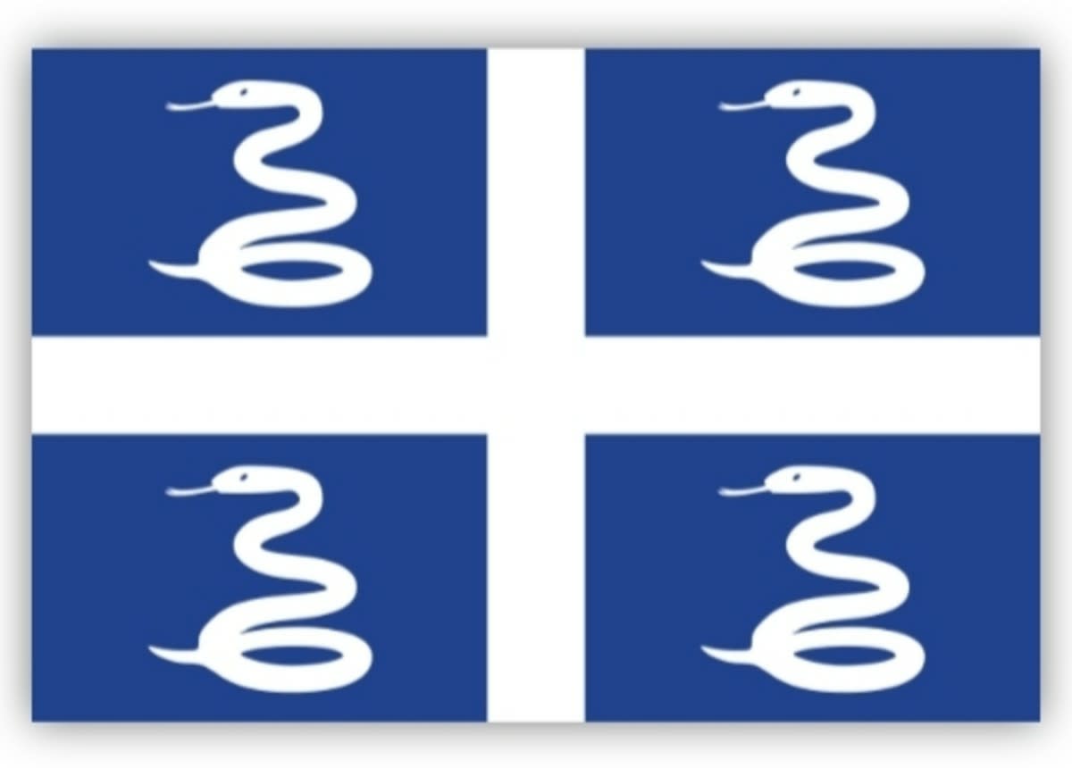 1766-2018 unofficial flag of Martinique, a French overseas region
